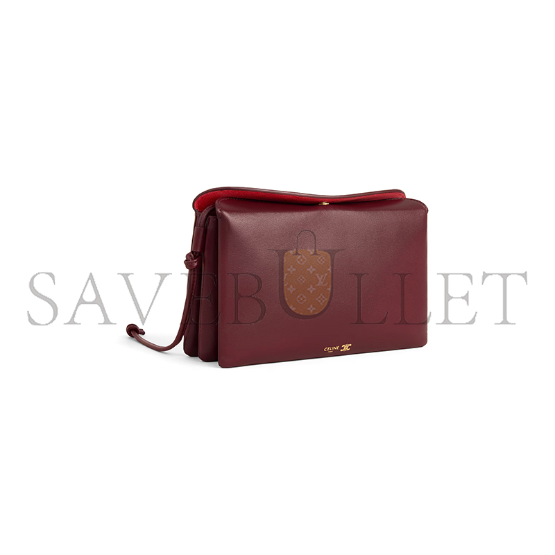 Ce1i*e trio flap in smooth lambskin 10p862o86.28po (22.5*13*3.5cm)